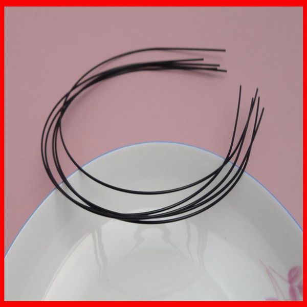 20 Stück schwarze 1–2 mm dicke Haar-Stirnbänder aus glattem Metalldraht in Blei und Nickel, Schnäppchen für 248 g