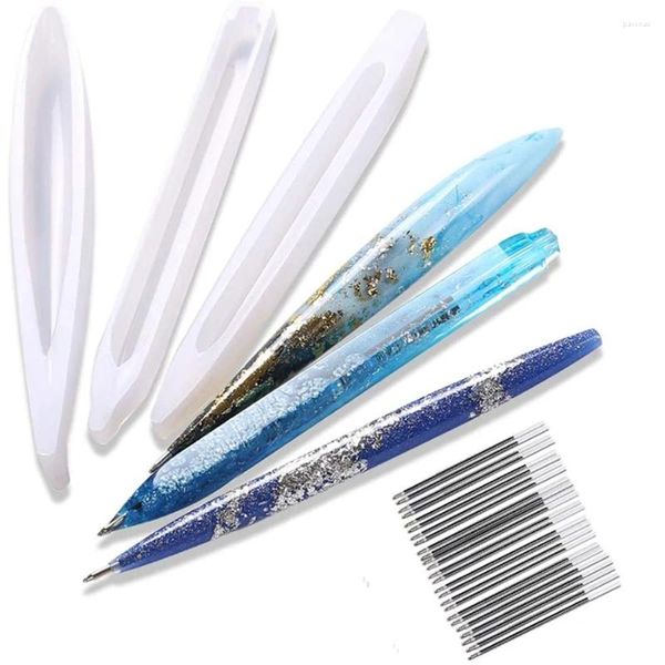 Pezzi di resina siliconica stampo penna a sfera cristallo epossidico utilizzato per la decorazione artigianale fai da te