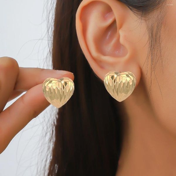 Orecchini a bottone Premium Shiny Love Ear Pins per la prevenzione delle allergie delle donne Regali di San Valentino alla fidanzata Gioielli a forma di cuore