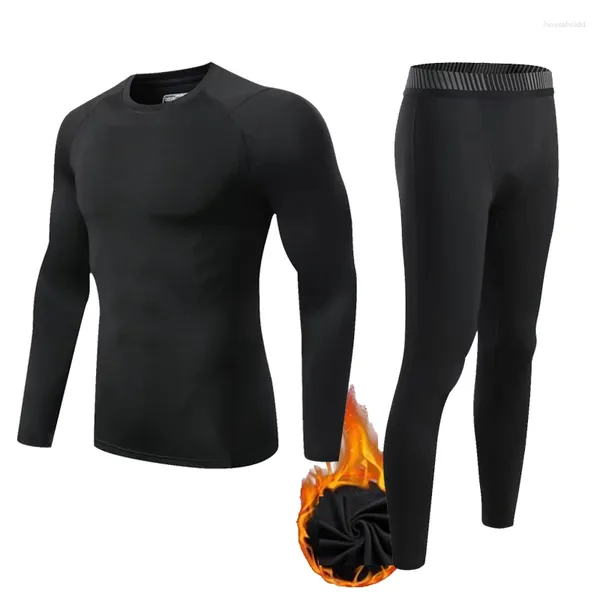 Roupa interior térmica masculina inverno velo quente segunda pele crianças camisa longa inferior interior camada base collants esportes