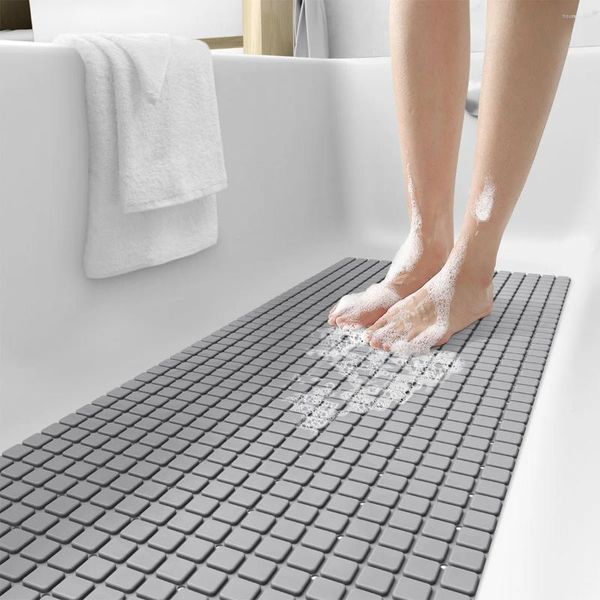 Tapetes de banho Dexi PVC antiderrapante retângulo macio chuveiro banheiro massagem tapete ventosa antiderrapante banheira tapete