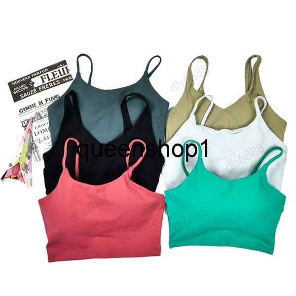 2024LUU reggiseno yoga allineare serbatoio reggiseno sportivo da donna classico popolare burro fitness morbido serbatoio palestra raccolto yoga gilet bellezza schiena antiurto con pettorale rimovibile all'ingrosso