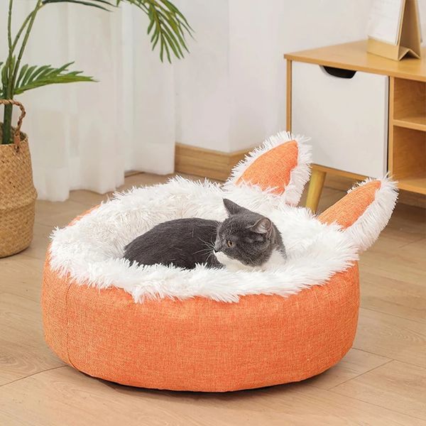 Inverno quente fofo cama de gato super macio tapete de cão pet canil cama ortodôntica para cães pequenos e médios acessórios de esteira para animais de estimação 240131