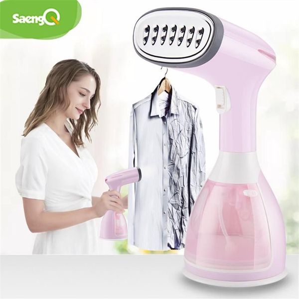 Wäschereigeräte SaengQ Handheld-Kleidungsdampfer 1500 W Haushaltsstoff-Dampfbügeleisen 280 ml tragbares Mini-Vertikal-Schnellheizgerät für Cl2784