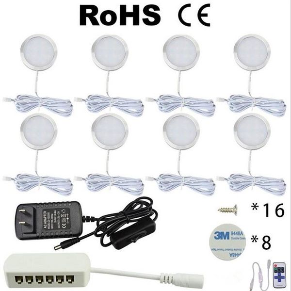 3 4 6 8 PCS LED Sob Luz Do Armário 12 V Luzes Da Cozinha com Interruptor guarda-roupa barra lâmpada casa Contador Vitrine Decoração lamps313S