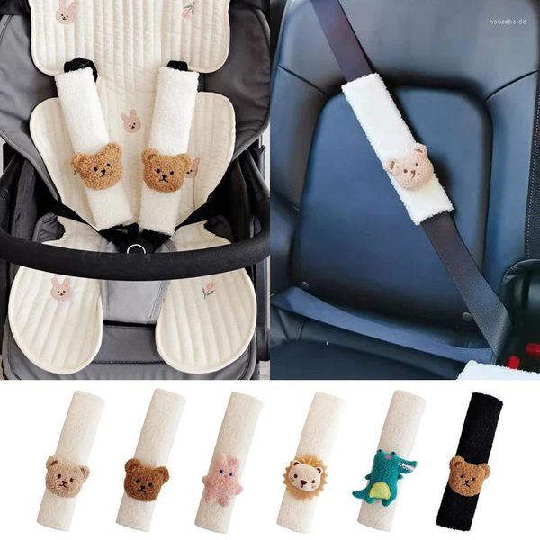 Kinderwagen Teile Baby Auto Sitz Gürtel Abdeckung Plüsch Sicherheit Zubehör Kissen Schulter Gurt Brust Schutz Für Kind Weiche Pad