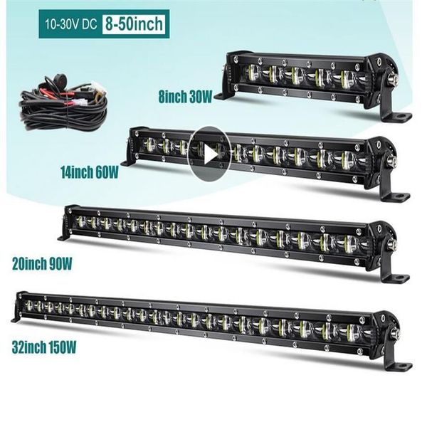 Superhelle LED-Lichtleiste 6D 8-50 Zoll Offroad-Combo-LED-Leiste für Lada Truck 4x4 SUV ATV Niva 12V 24V Auto-Fahrlicht174n