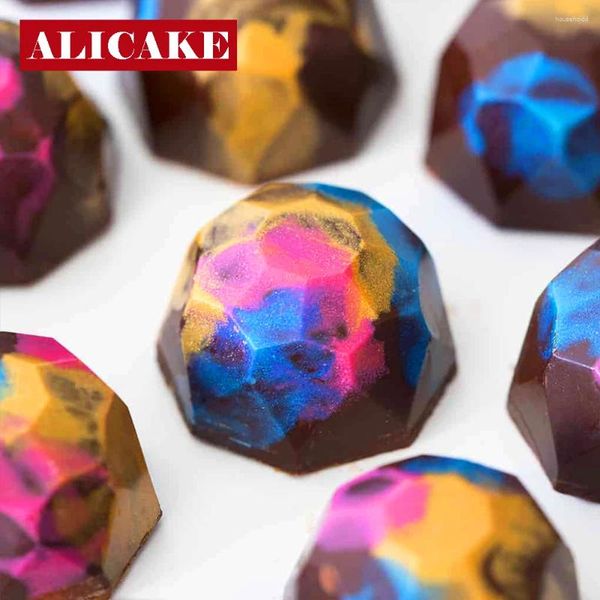 Strumenti per la cottura Stampi per cioccolato in policarbonato Stampo per barretta di cioccolato con diamante a sfera Utensili per dolciumi