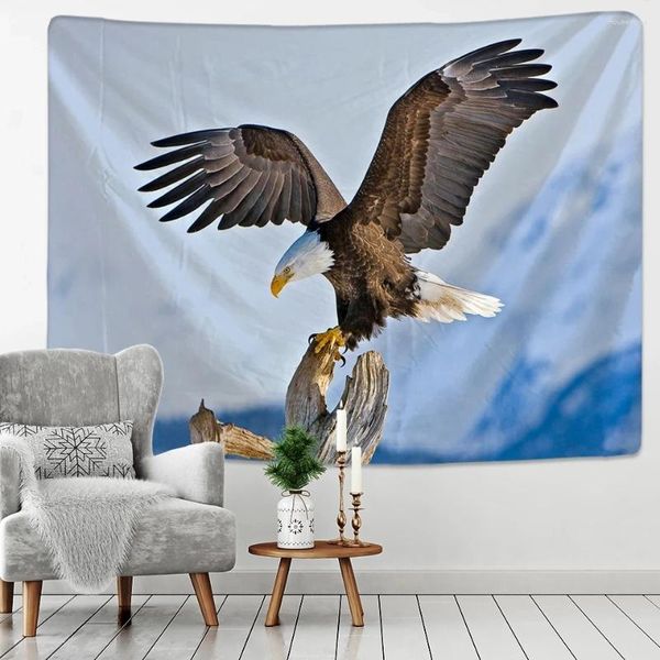 Tapeçarias Eagle At Sunset Sky Full Wall Tapeçaria Psicodélico Pano Tapete Pássaro Decoração de Casa Pendurada