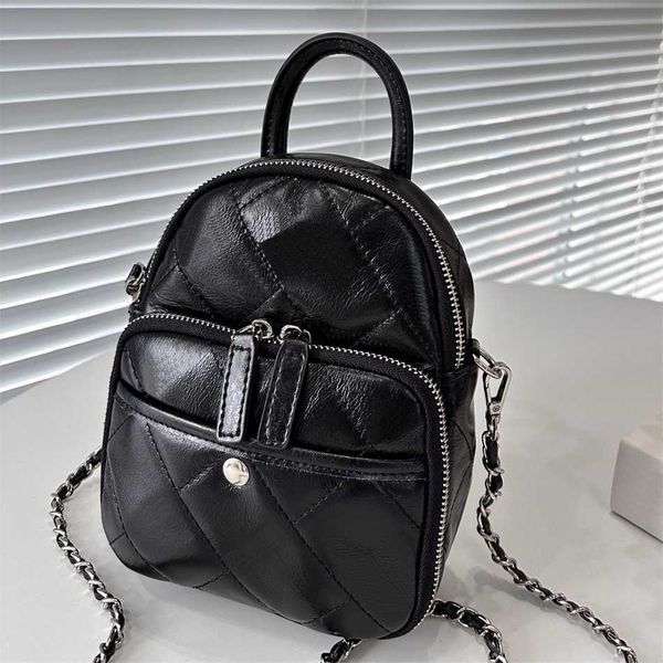 Verkaufe klassische Gitter-Einkaufstasche, Chan, schwarze Designer-Handtasche, Damen-Taschen, Kette, Leder-Umhängetaschen, Damenmode, Lederrucksäcke, Diamant-Gitter-Rucksack-Tasche