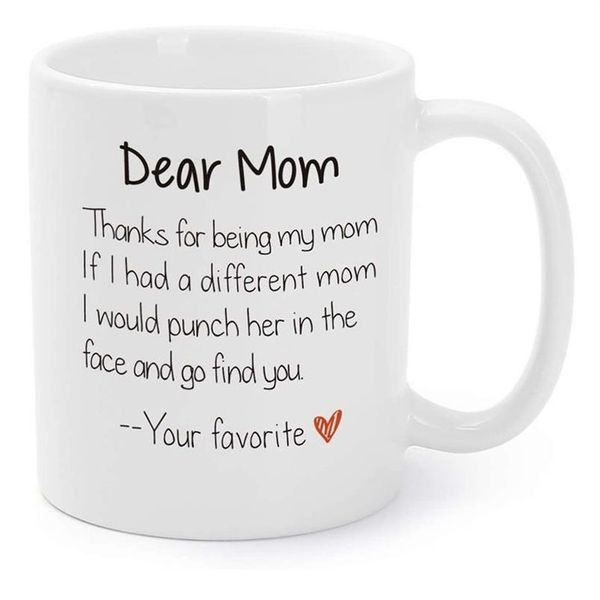 Valentinstag-Geschenktassen für Mutter, lustige Mama, Weihnachten, Feiertag, Geburtstag, Geschenke „Thanks For Being My Mom“, Gag-Kaffeetassen, 11 O T2225g