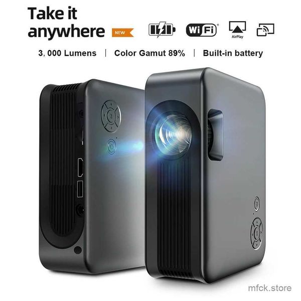 Projektörler Aun Mini Projector A30C Pro Smart TV Wifi Taşınabilir Ev Sineması Sinema Senkronizasyonu Android Telefon Beamer 4K film için LED Projektörler