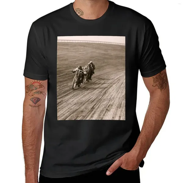 Erkek Polos Motosiklet Tahta Track Racing 1920'lerin T-Shirt Kısa Kollu Tee Koreli Moda Erkekler Hayvan Baskı Erkekler Grafik T Shirt