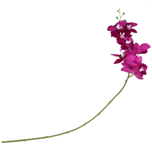 Fiori decorativi Orchidea Fiore artificiale Pianta da matrimonio Piante di simulazione Composizioni finte Stelo Decorazione bianca Disposizione con per