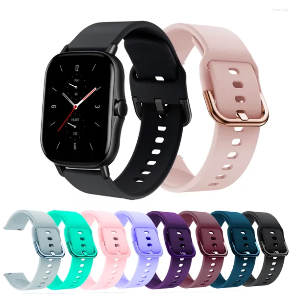 Bandas de relógio pulseira de silicone banda para amazfit gts 4 mini 3 2 2e/bip pro u pro/gtr 2e esporte pulseira acessórios