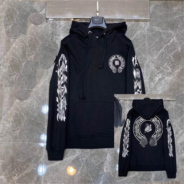 Mens Designer Hoodie Hoodies Moletons Com Capuz Jaquetas de Manga Longa Jaqueta Solta Casaco de Algodão Homens Mulheres Preto Branco Streetwear Roupas com Zíper Completo Tops Tracksuit