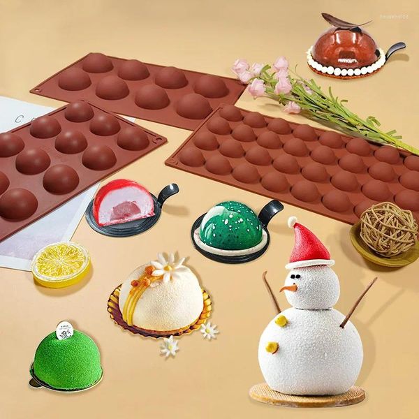 Moldes de cozimento Molde de silicone Bolo Pop Slicone Forma para Bakeware Pastelaria Esfera Bolas Moldes Chocolate