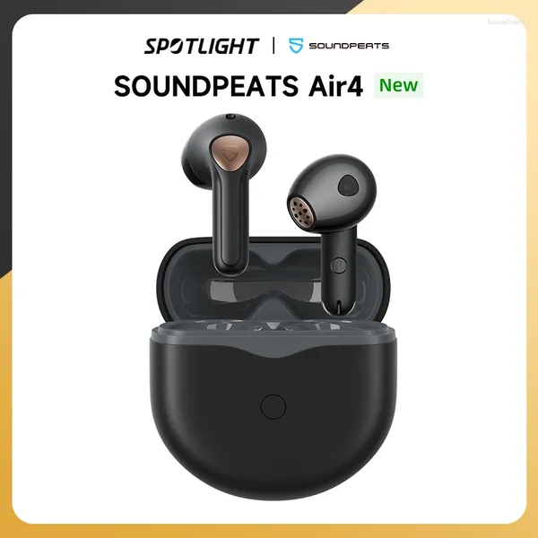 SoundPEATS Air4 Auricolari wireless Bluetooth 5.3 QCC3071 Aptx Adaptive Lossless 6 microfoni Auricolari ibridi con cancellazione attiva del rumore