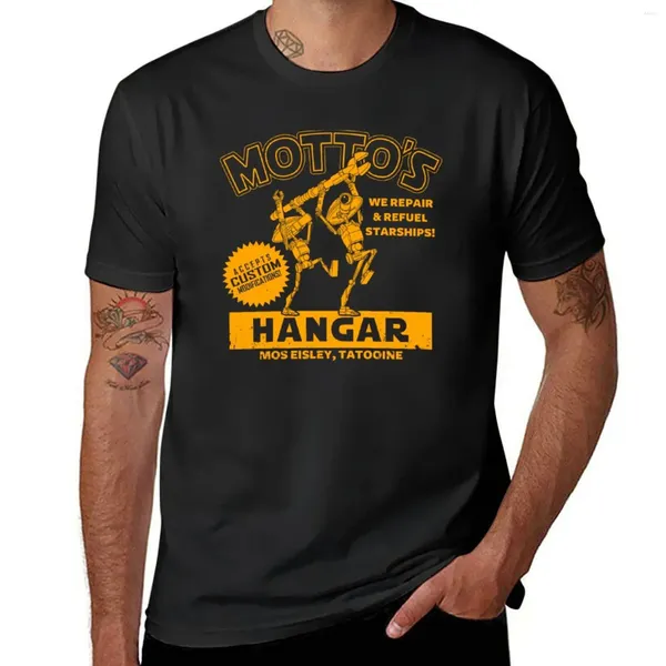 Magliette da uomo Maglietta Motto's Hangar Abbigliamento estetico Tinta unita Magliette grafiche da uomo Grandi e alte