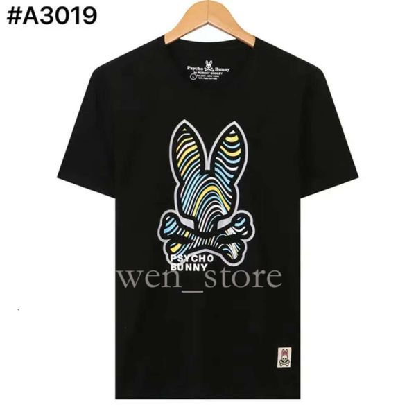 Psikolojik Tavşan Erkekler Tshirts Tavşan Baskı Erkekler Tasarımcı Kafatası Tavşan Çılgın Psikolojik Tavşan Yüksek Kaliteli Yuvarlak Boyun Gömlek Physcho Bunny Psyco Tavşan 528