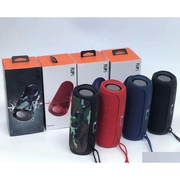 Alto-falantes portáteis 5 mini alto-falante sem fio bluetooth portátil esportes ao ar livre o duplo chifre alto-falantes com caixa de varejo entrega gota elec dhu8d