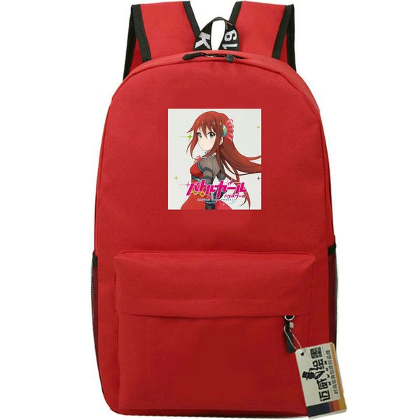 Misaki Rucksack Battle Girl High School Tagesrucksack Game Anime Schultasche Cartoon Print Rucksack Sportschultasche Outdoor Tagesrucksack