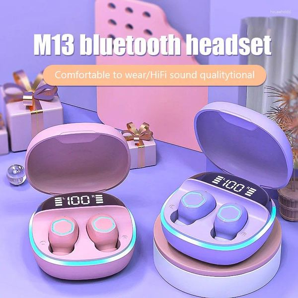 Kablosuz kulaklık Bluetooth 5.2 Kulak Hifi Stereo Mikrofon Su Geçitli Kulak Düzenleri Bas Müzik Kulaklıklı