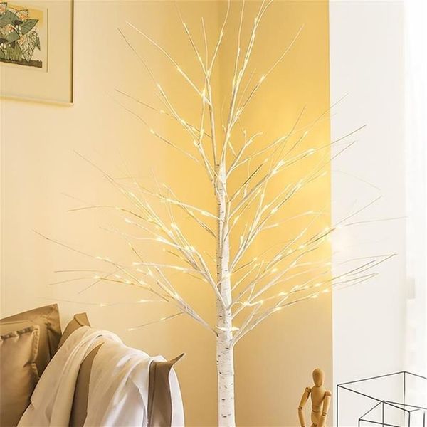 Exquisite Weihnachtsbaum LED Birke Baum Licht kreative leuchtende Lampen Neujahr Lichter Weihnachten dekorative Lampe Home Decor LJ20112310u