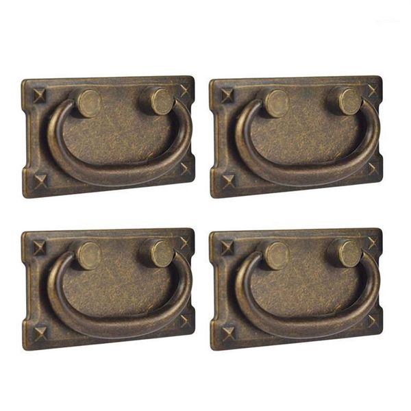 Parti Dekorasyonu 4pcs Vintage Antika Bronz Çekmece Yüzük Çekme Kabine Kapı Mobilyaları Tut Hands297G