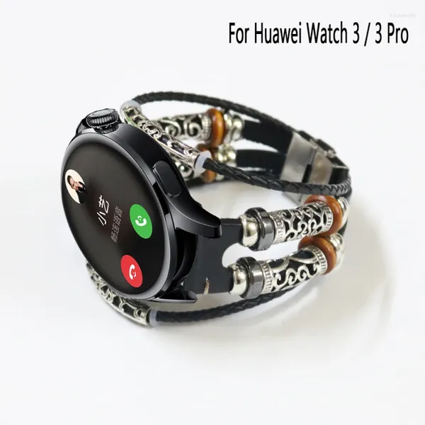 Cinturini per orologi 22mm 20mm Cinturino in pelle PU di alta qualità per Huawei 3 46mm /3 Pro 48mm Band GT 2 /42mm