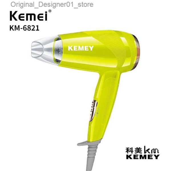 Secadores de cabelo Melhor Secador Elétrico Profissional Kemey Km-6821 Geração de Energia Barato secadores de cabelo chapéu Q240131