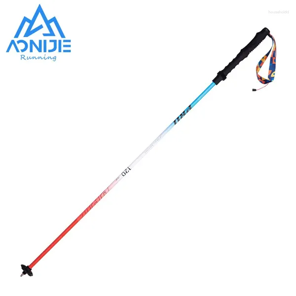 Pólos de trekking AONIJIE E4207 Unisex Outdoor 7075 Liga de alumínio Pólo de caminhada 4 seções Durável Cross-country Bengala 110cm 120cm