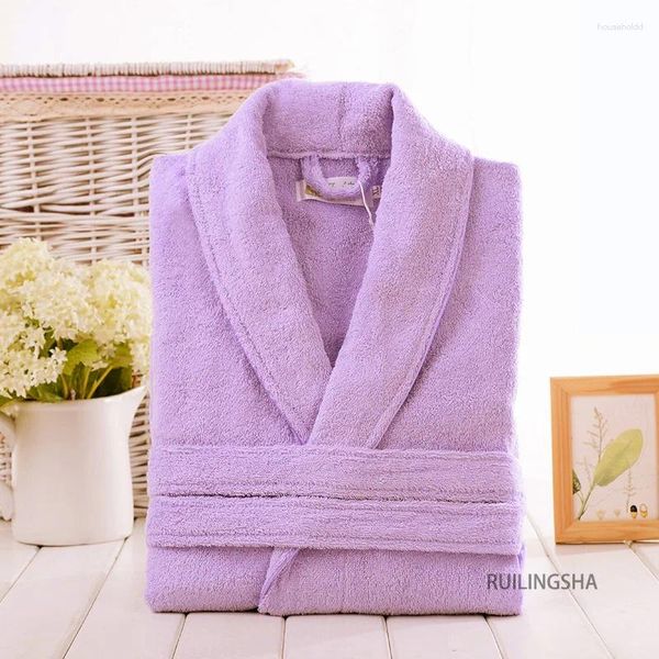 Donno da donna Sleep Lounge Mens abbigliamento da sonno Cotton El Terry Aokrobe Usci da bagno Sudio timore più taglia inverno Kimono Robes da uomo vestito da uomo