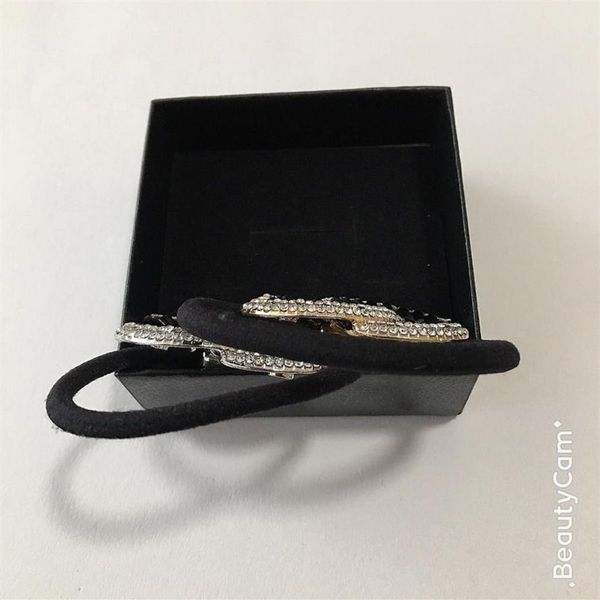 Presentes de festa moda cristal preto diamante liga borracha banda c cabeça corda anel de cabelo para senhoras itens delicados favoritos cocar acc2424