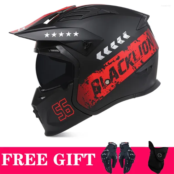 Мотоциклетные шлемы, шлем для верховой езды в горошек, мужской и женский комбинированный шлем с полной тягой, универсальный ретро-шлем на половину четырех сезонов