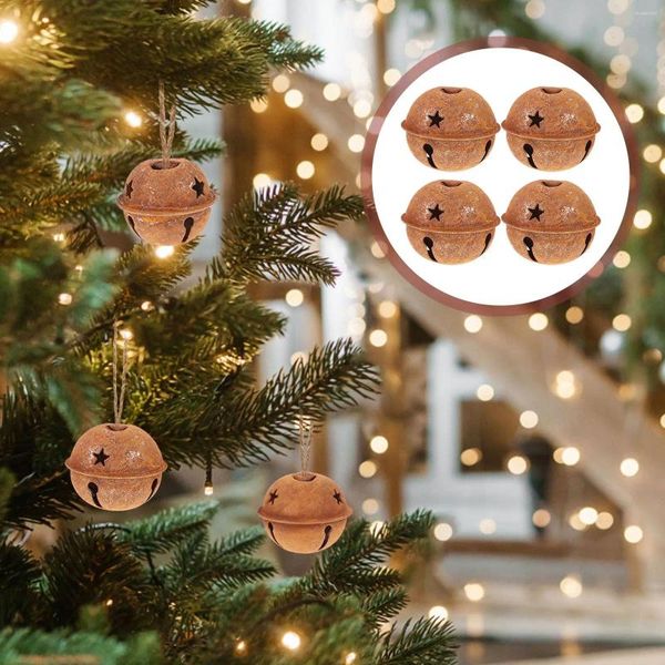 Товары для вечеринок, 24 шт., винтажные металлические колокольчики, рождественский колокольчик, ржавые поделки, декоративная подвеска в виде дерева (40 мм)