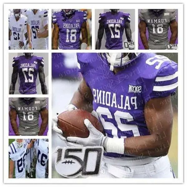 Personalizzato 2024 Furman Paladins College Football Darren Grainger Hamp Sisson Devin Wynn Luke Shiflett Henderson Ncaa maglie 150Th Stitc 14