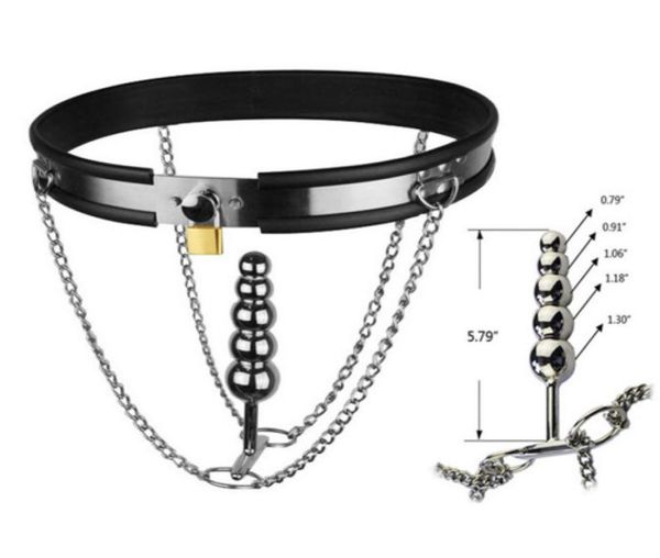 Dispositivi in acciaio inossidabile Cintura invisibile femminile regolabile con serratura Plug vaginale Bondage bdsm Giocattolo erotico per adulti9850974