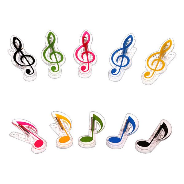 Clip di carta per libri di spartiti musicali a molla in plastica Divertenti mini clip per cartelle musicali Decor F202436