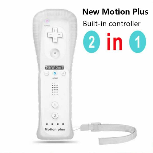 Suporte 2 em 1 controle remoto sem fio para gamepad, controle remoto embutido plus para nintend wii nunchuck para nintend wii