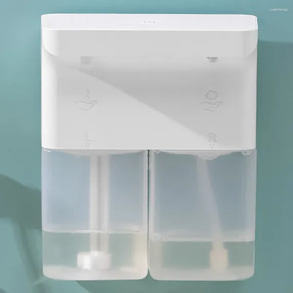 Dispenser di sapone liquido 300ML Mani libere Ricarica USB Montaggio a parete regolabile a 3 livelli elettrico 0,25 s Fuori per il bagno
