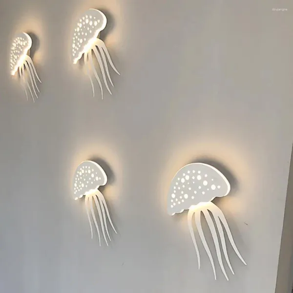 Настенный светильник, энергосберегающий, долговечный, в форме медузы, светодиодный проход для кухни
