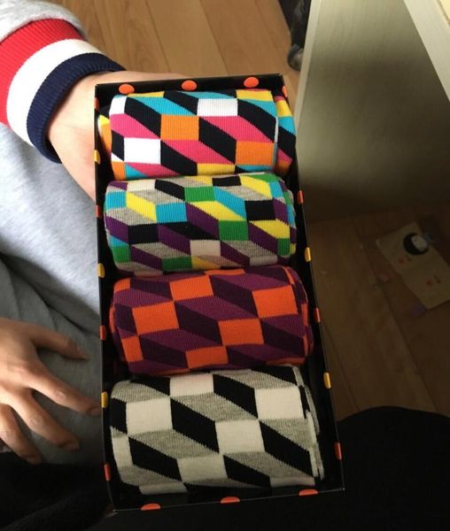 Happy Socks 4 Paar Box Style Man Colorful Fashion Business Socken 4 Paar inkl. Boxverpackung9971497