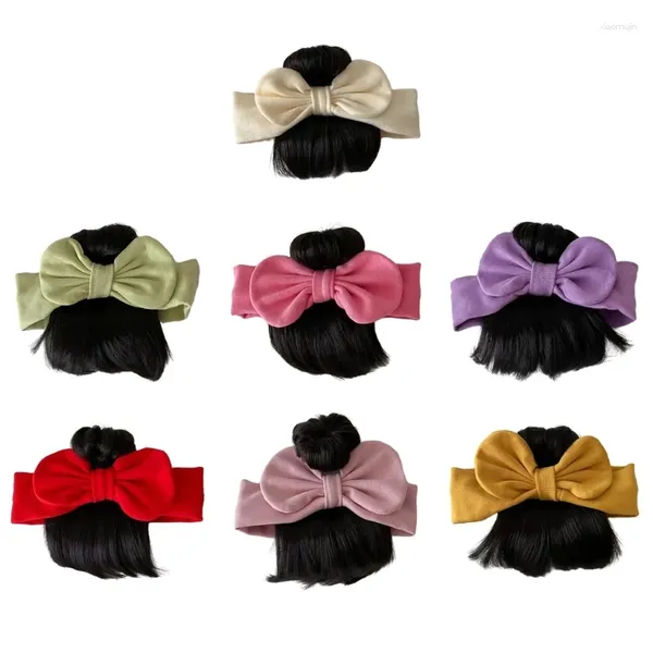 Haarschmuck Baby-Bowknot-Pony-Perücken, Kleinkind-Haarbänder, Mädchenmode