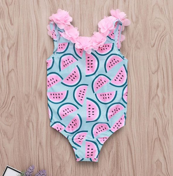 Neue Sommer Baby Mädchen Badeanzug Kleinkind Wassermelone Blumen Bademode Urlaub Strand Kinder Schwimmen Anzug6157472