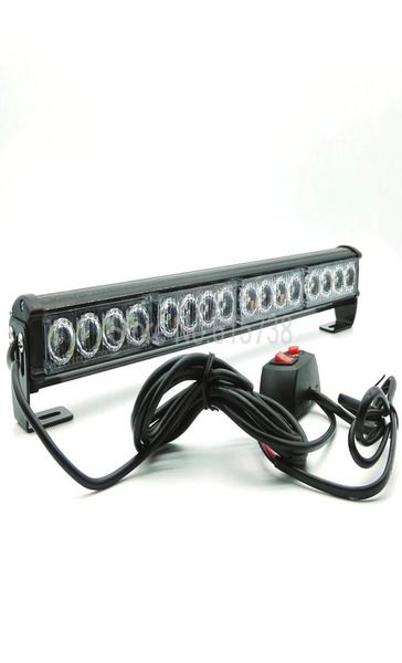 Branco azul âmbar vermelho verde 16 led luz estroboscópica bombeiro piscando polícia aviso de emergência fogo flash carro caminhão luz led bar6090212