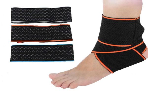 Protezione di sicurezza sportiva cinturino alla caviglia supporto nylon elastico basket fitness protezione caviglia ondulato silicone calzini antiscivolo taglia unica7130434