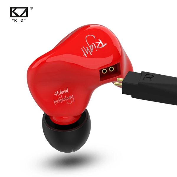 Cuffie KZ ZS4 1DD+1BA Tecnologia ibrida stereo in cuffia per le cuffie Driver Driver Monitora