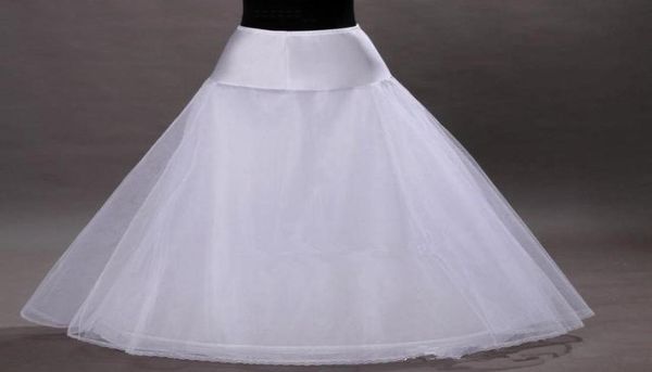 Sottogonne da sposa bianche senza cerchio a tre strati Una linea da sposa Prom Abito da sera Sottoveste da sposa Accesso nuziale4775202