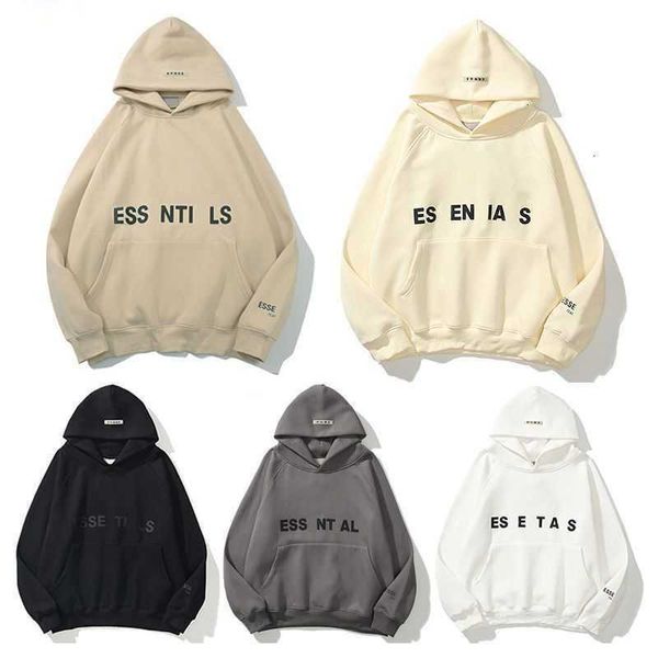 Ess Hoodies Hoodie Mens Womens Casual Sports Cool Hoodies Impresso Oversized Hoodie Moda Hip Hop Street Sweater Letra Reflexiva Suéter de Algodão S-XL ES CZ4H